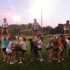 Downers Grove Panther Varsity Cheerleaders Flip Pyramid
