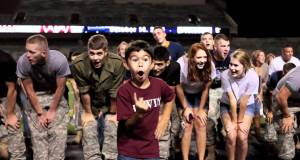 Yell Leader in training at Texas A&M University