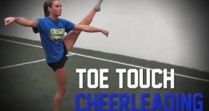 How to do a cheerleading toe touch