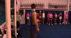 Cheer Extreme Sr. Elite August practice (Part 2 of 3) Conditioning & Tumbling