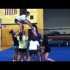 Cheerleading pyramid stunt FAIL