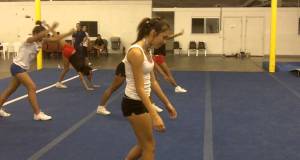 El Paso Cheerleaders conditioning at The American Dream Gymnastics