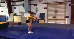 MEGAN – ROUND OFF BACK HANDSPRING IN SLOW MOTION – Gymnastics Tumbling Cheerleading Cheer Training