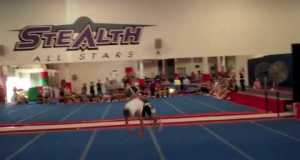 Sickest Tumbling Ever at Stealth Cheer! Quad fulls and punch over 15 people!!!