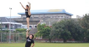 Cheerleading Partner Stunt + GoPro