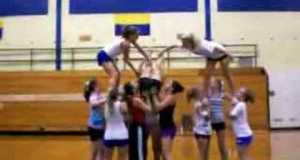 Half Of Cheerleading Pyramid