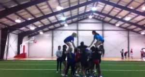 Massac County Cheerleading Toe Touch Twister Pyramid