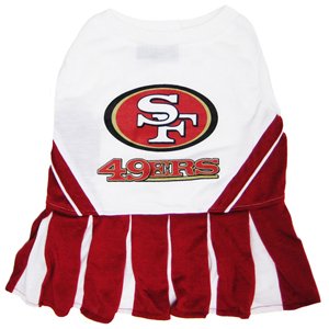 Pets First NFL San Francisco 49ers Dog Cheerleader Dress, X-Small