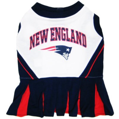 Pets First New England Patriots Pet Cheerleader Uniform, Medium