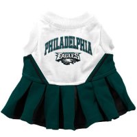 Pets First NFL Philadelphia Eagles Dog Cheerleader Dress, Small