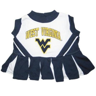 Pets First West Virginia University Dog Cheerleader Outfit, Small