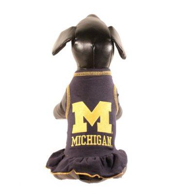 NCAA Michigan Wolverines Collegiate Cheerleader Dog Dress, Small