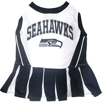 Pets First NFL Seattle Seahawks Cheerleader Dress, Small