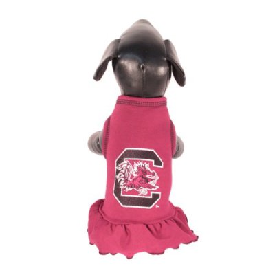 NCAA South Carolina Fighting Gamecocks Cheerleader Dog Dress (Team Color, Small)
