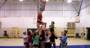 Bessemer City High School Cheerleaders High Stretch Pyramid