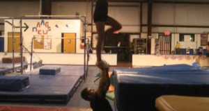 DANA – WORKING ON A 1 PERSON STUNT – Cheer Cheerleading Gymnastics Tumbling Stunting