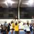Downers Grove Varsity Panther Cheerleaders ending pyramid