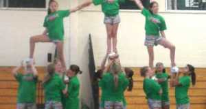 Jarrett Middle School Cheerleaders Pyramid