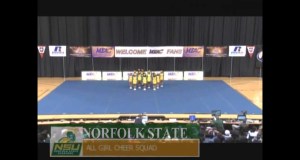 Norfolk State Cheers at 2012 MEAC Cheerleading Competition