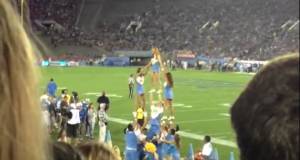 UCLA Cheer pyramid