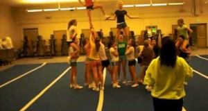 Cheerleading Pyramid Gone Wrong