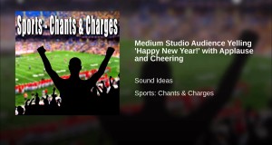 Medium Studio Audience Yelling ‘Happy New Year!’ with Applause and Cheering